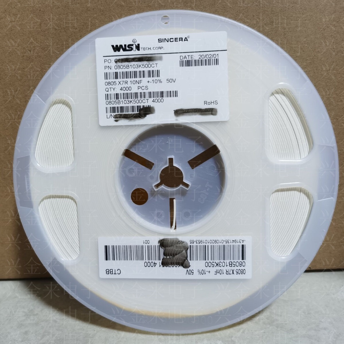 批发贴片电容0805 103K 50V 10nF X7R 103P陶瓷电容 原装现货