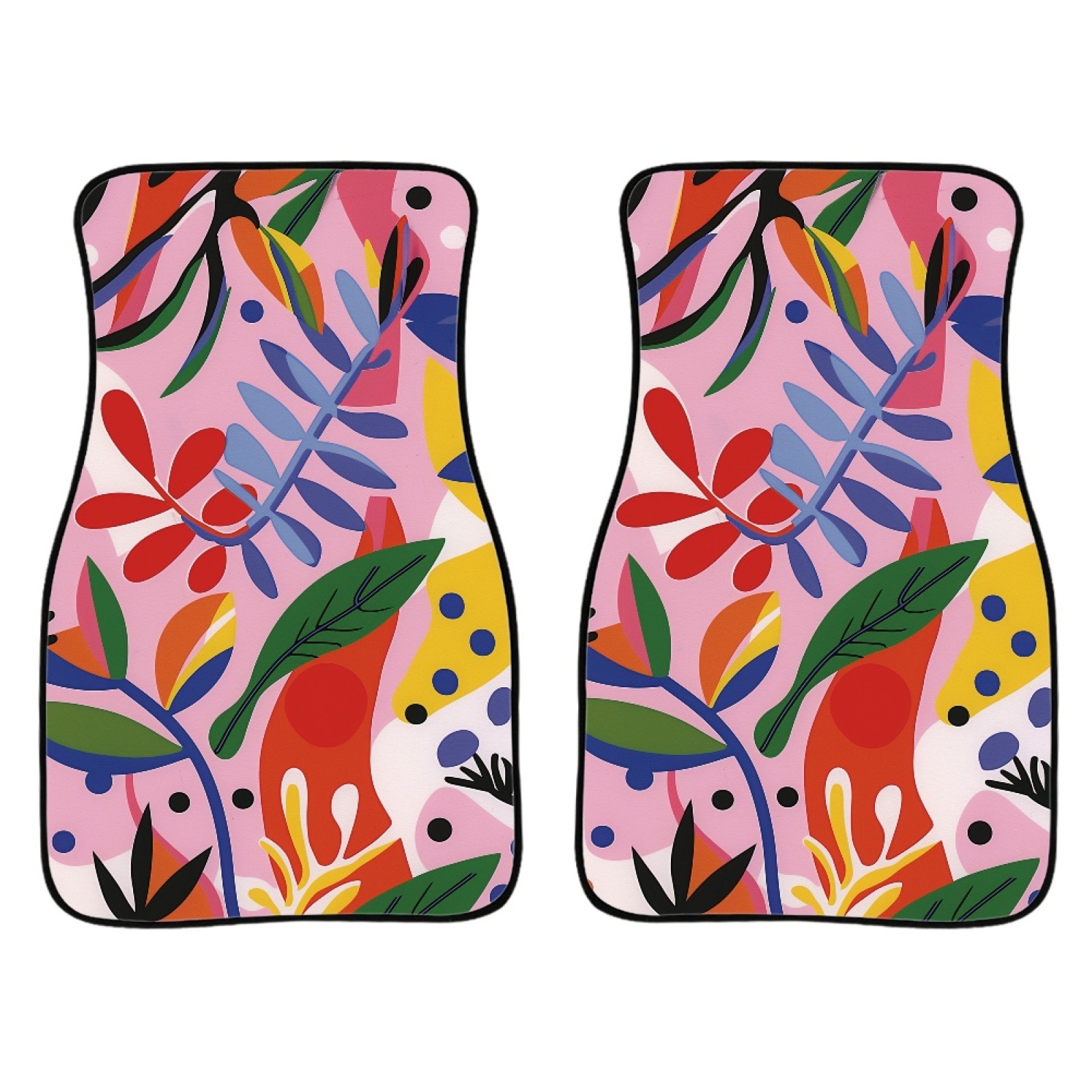 (2개) 대외 무역 공장 직접 자동차 매트 방진 방오 매트 장난기 넘치는 노란색 오리 패턴 인쇄