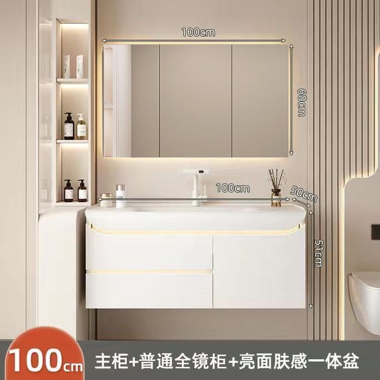 [일반수납 풀미러수납장]_도장도어패널 + 100CM 윤기있는 피부촉감