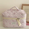 Fuchsia hair band with bow, cosmetic bag