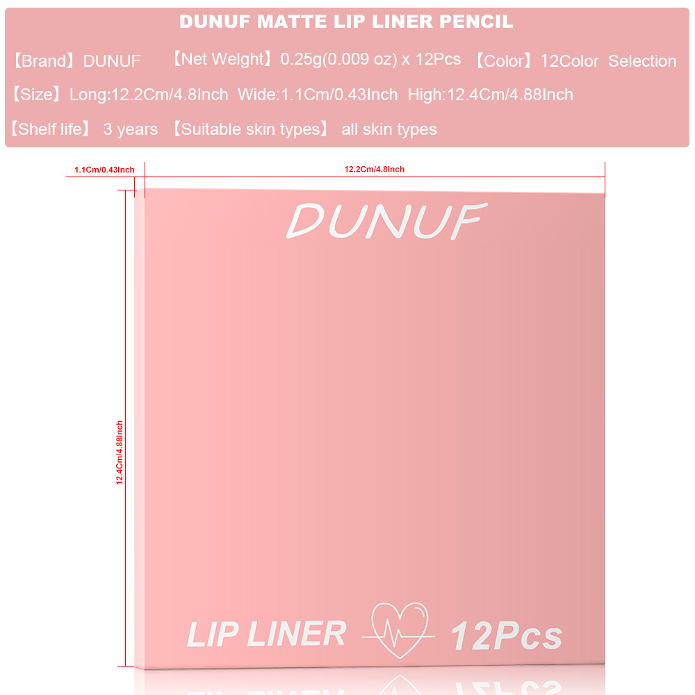 Please check out the DUNUF 12-tube easy-to-color velvet matte lip liner pen! Disclaimer for links undefined