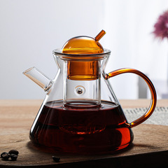 Nordic Danish teapot teapot flower teapot high borosilicate glass coffee pot set live source internet celebrity pot