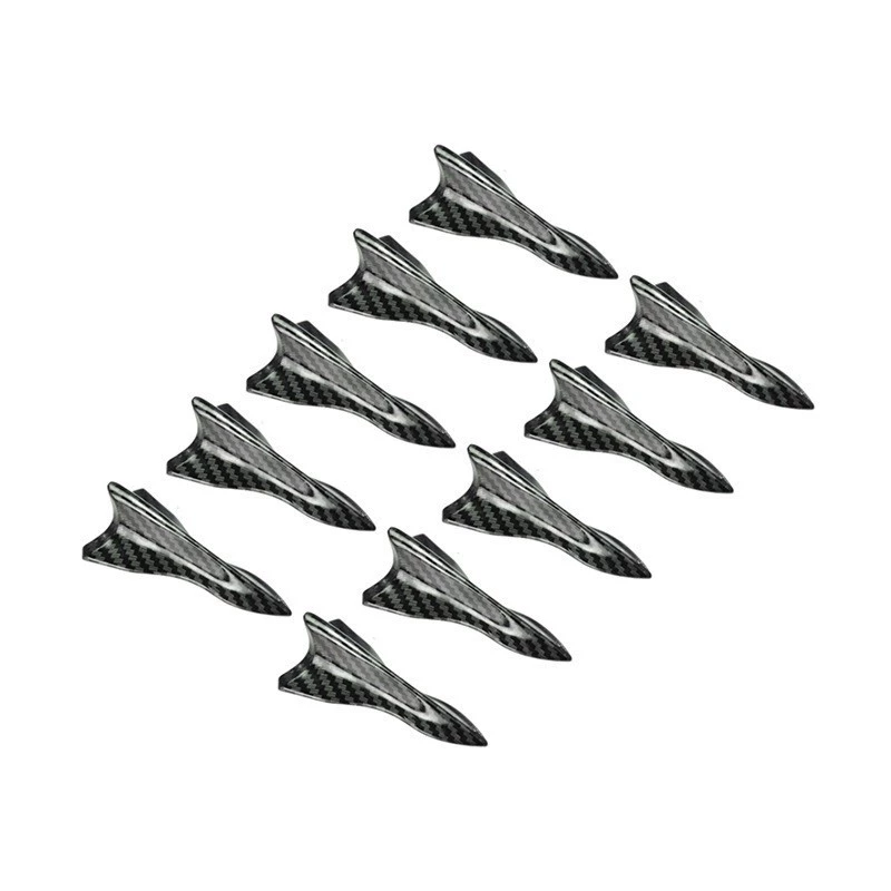 Black shark fin on roof spoiler Universal pointed carbon fiber bumper Car roof modification parts wind knife