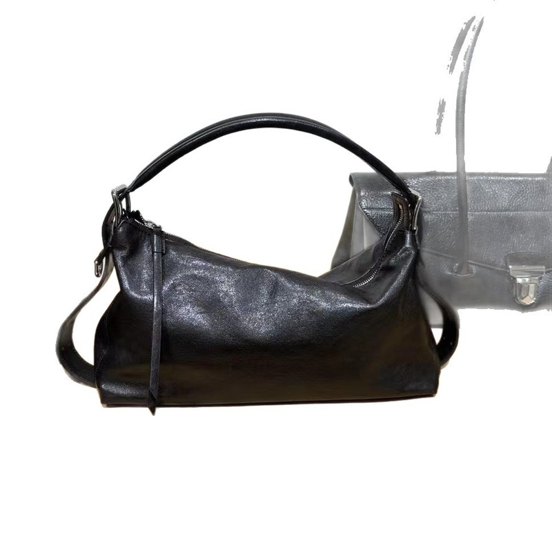 Lemair*e 新しい第一層牛革ホーボー脇の下バッグニッチバゲットバゲットショルダーバッグハンドヘルドレディースバッグ|undefined