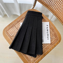 毛呢百褶裙秋冬时尚网红厚款半身裙外穿走光显高百搭高腰短裙