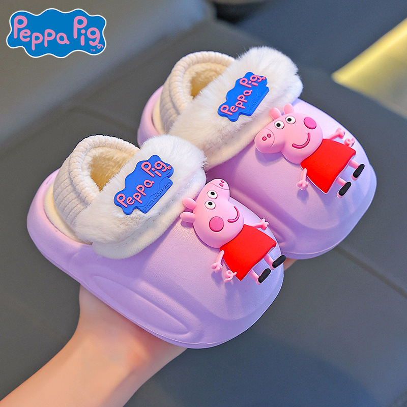 Piggy Page 2025 nuevo invierno bolsas de niños zapatos de tacones de algodón para niños y niñas calentamiento impermeable desmontable toallas de algodón bebé