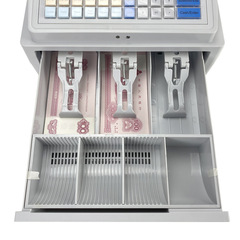 C50紫光驗鈔收銀機可打印小票一機多用收銀機英文版雙屏顯示