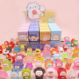 盲盒玩具/盲袋玩具/洞洞乐;萌粒;树脂工艺品