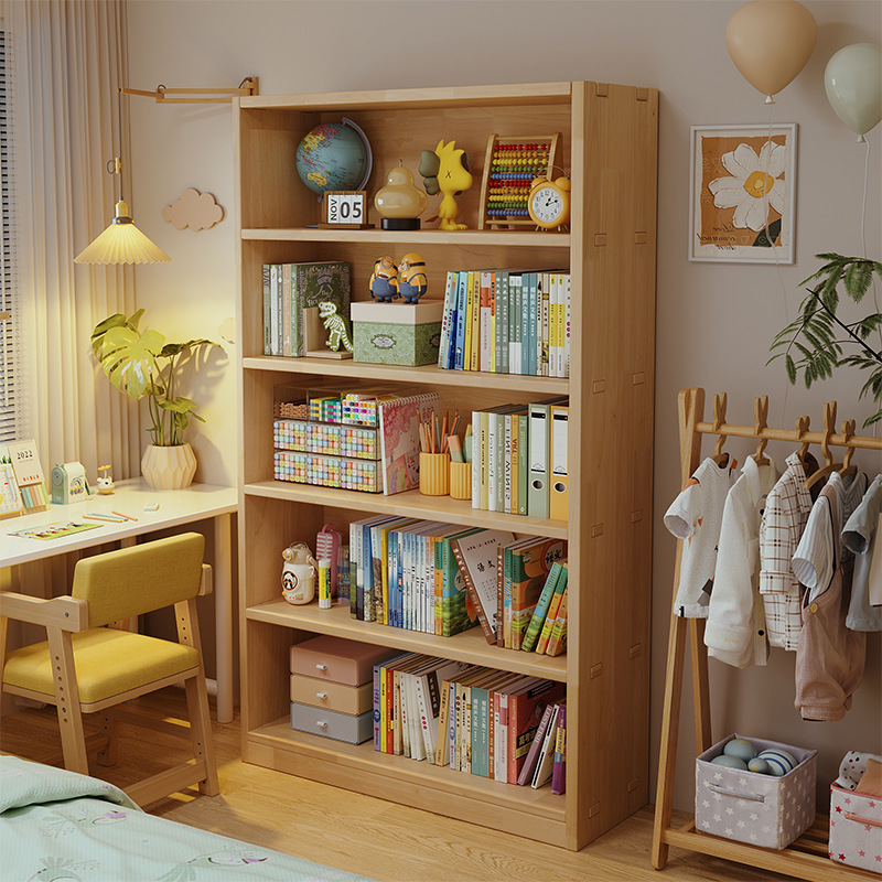 Estantería de balcón de madera maciza integrada contra la pared, estante de piso a techo, almacenamiento, almacenamiento, estantería para uso doméstico, simple y sin espacio