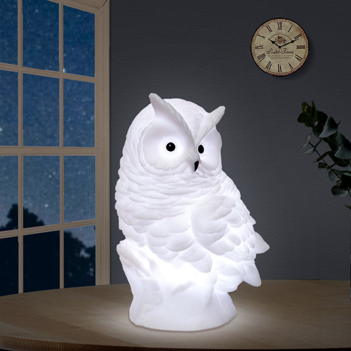 Night market ring toss stall gift children cartoon glowing owl street stall toy cute large night light super cute