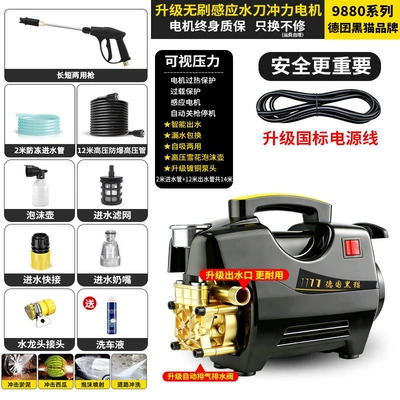 Car washing machine gun for home use 220V - 30-year-warranty-flagship-model-99980-brushless-pure-copper-motor-14m-with-both-long-and-short-nozzles