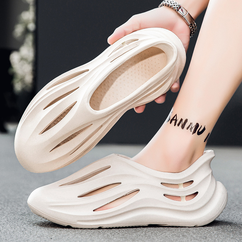 Men's Thick-Soled Soft-Soled Sandals, Non-Slip Beach For Outdoor Top Quality Use, Foreign Coconut Clogs_voghion.com