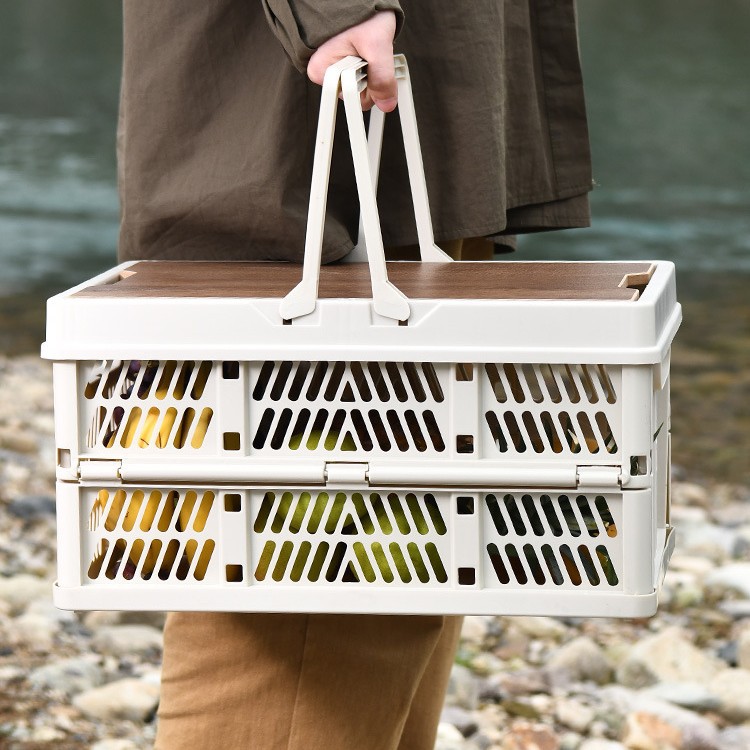 Acampar al aire libre plegable caja de almacenamiento del hogar caja de almacenamiento de coche de camping Tronco caja de almacenamiento portátil