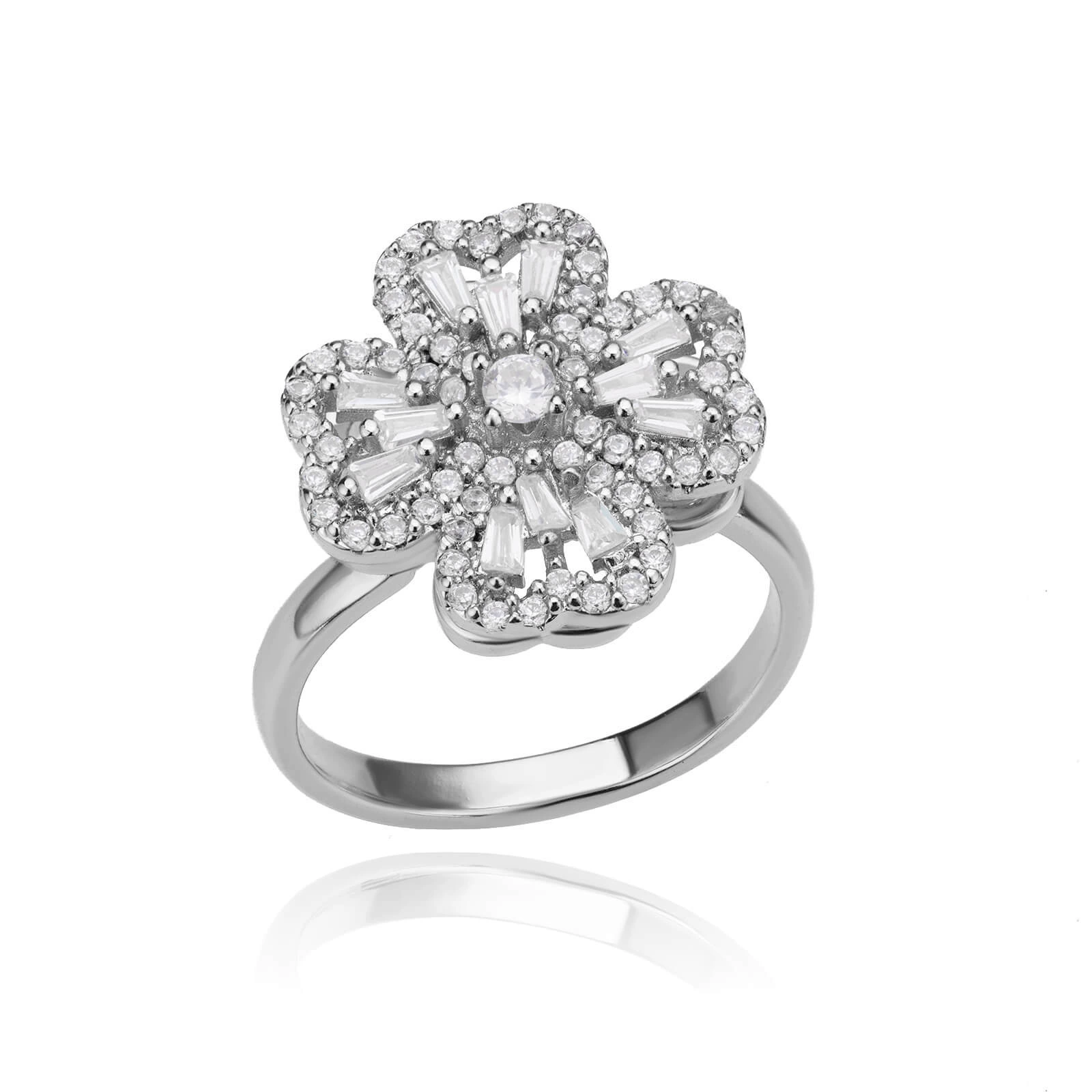 Ring, Amazon, diamond encrusted, 18 carat, flowered