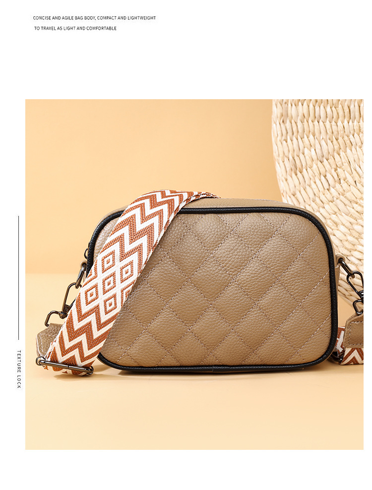 Women's Crossbody Bag Versatile Diamond Leather Shoulder Bag_voghion.com