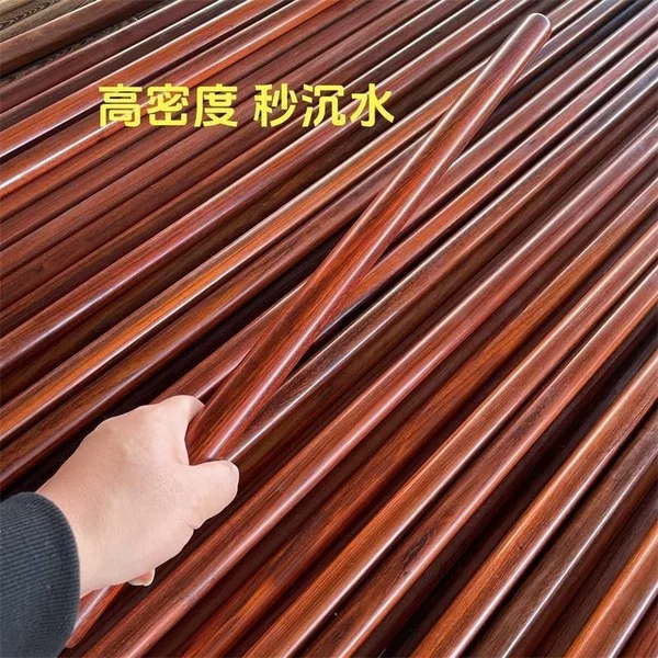 Old-stock small-leaf rosewood solid wood Tai Chi stick, rosewood stick for fitness and martial arts, self-defense stick, round stick, wooden stick