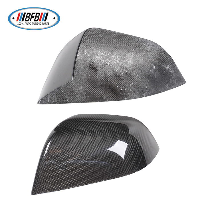 100% Real Carbon Fiber Rearview Mirror Cover - For Tesla Model 3 - Dry Carbon Fiber Mirror Shell Mirror Protector