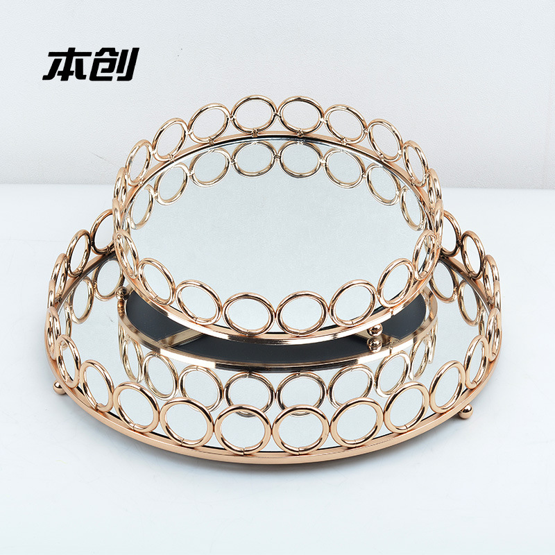 Iron storage box coffee table fruit plate wedding decoration dessert…