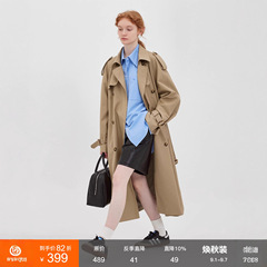 【现货】范洛风衣女2025复古气质显瘦小个子中长款设计感大衣外套