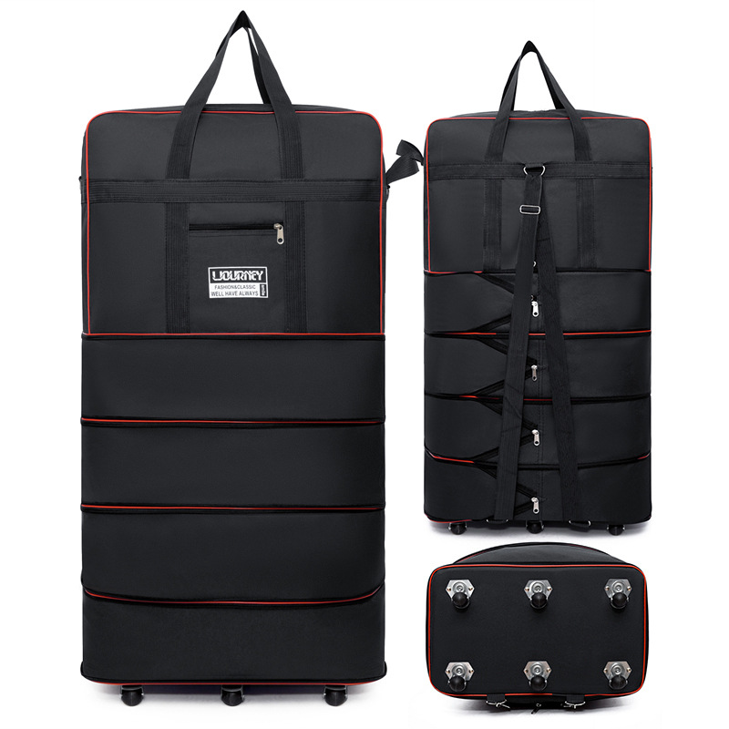 Black extra large size, four-layer expansion, 6-wheel universal