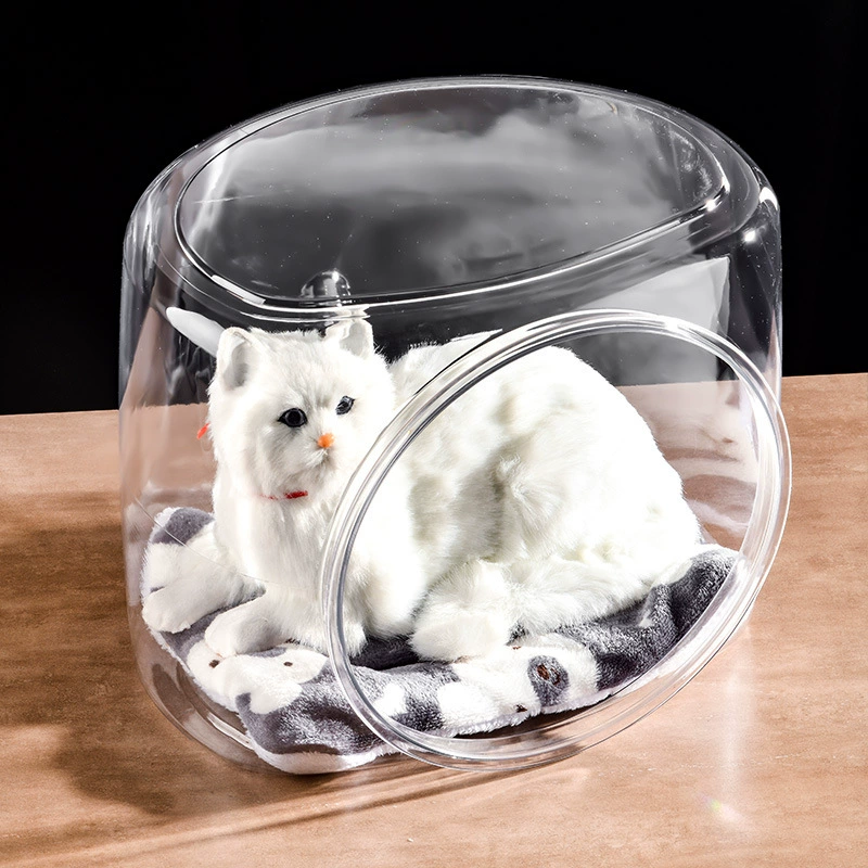 Прозрачный домик-капсула для кошек для трансграничной торговли, полузакрытое лежанка для питомцев, дышащее и влагостойкое, подходит для всех сезонов, кошачий домик, кошачья клетка-дупла