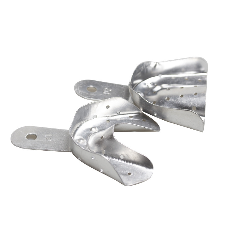 Transfronterizo dental oral soporte dental impresión de aluminio bandeja dental molde bandeja de yeso super duro soporte dental desechable