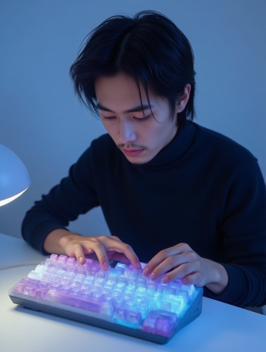 透光热升华渐变键帽
