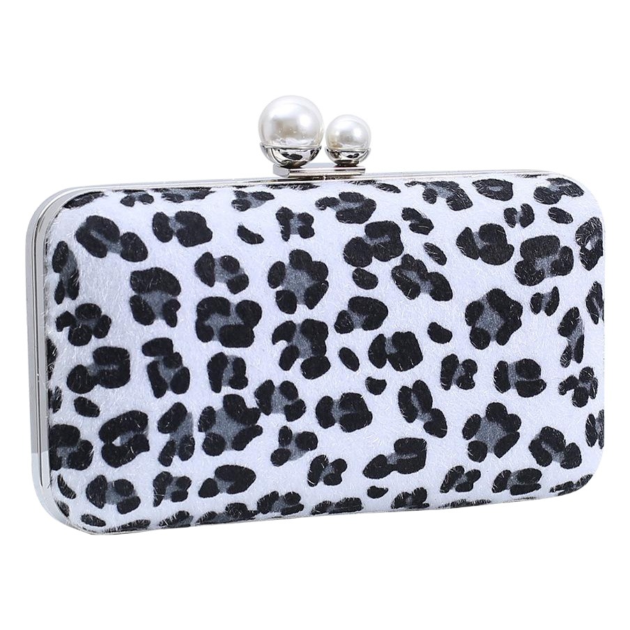 2023 transfronterizo de Europa y América del estampado de leopardo bolso de noche bolso de hombro de la manera del embrague de las mujeres vestido de noche bolsa de entrega