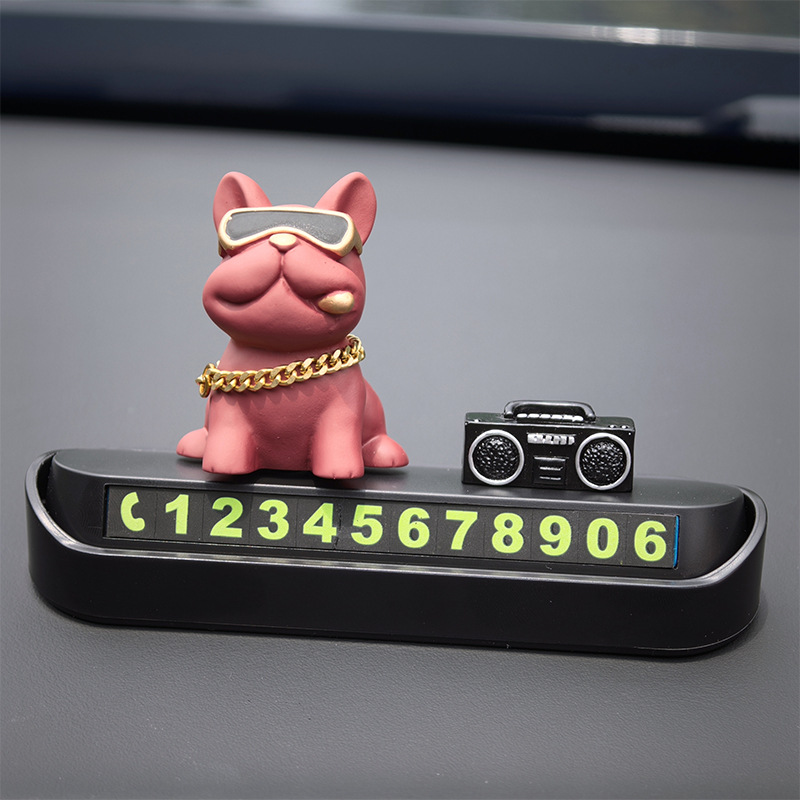Car Temporary Parking Number Plate, Vehicle-Mounted 3D Moving Phone Number Plate, Personalized Creative High-End Interior Decoration