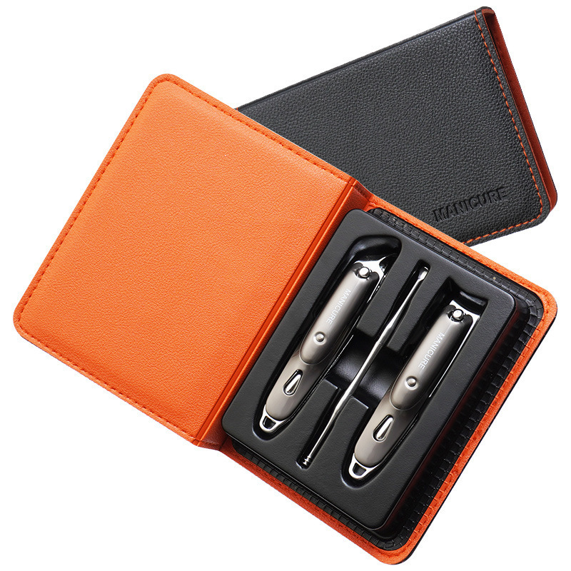 Cutter de uñas de acero inoxidable Kit Cutter de uñas Kit completo de herramientas de manicuras caja de regalo una venta al por mayor