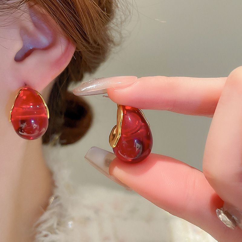 Aguja de plata, arco de circón, pendientes geométricos de perlas, pendientes de diseño de temperamento de nicho, pendientes de lujo ligero, pendientes de alta gama, mujeres