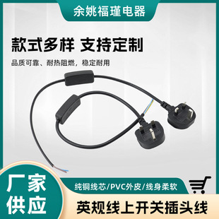 Manufacturer's Best-Selling British Standard Bs2 Core Power Cord 303 Switch Plug Cord Table Lamp Household Appliance Power Connection Cord