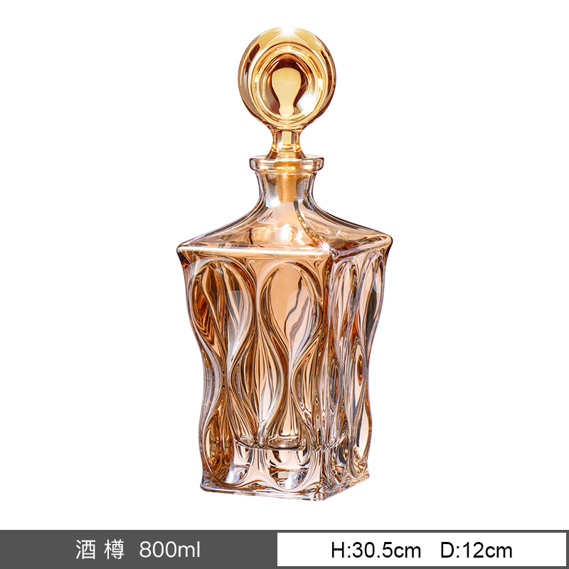 Importación checa de cristal de whisky sin plomo casera de reubicación regalos de vinos botellas de vinos de vino extranjero caja de regalo set