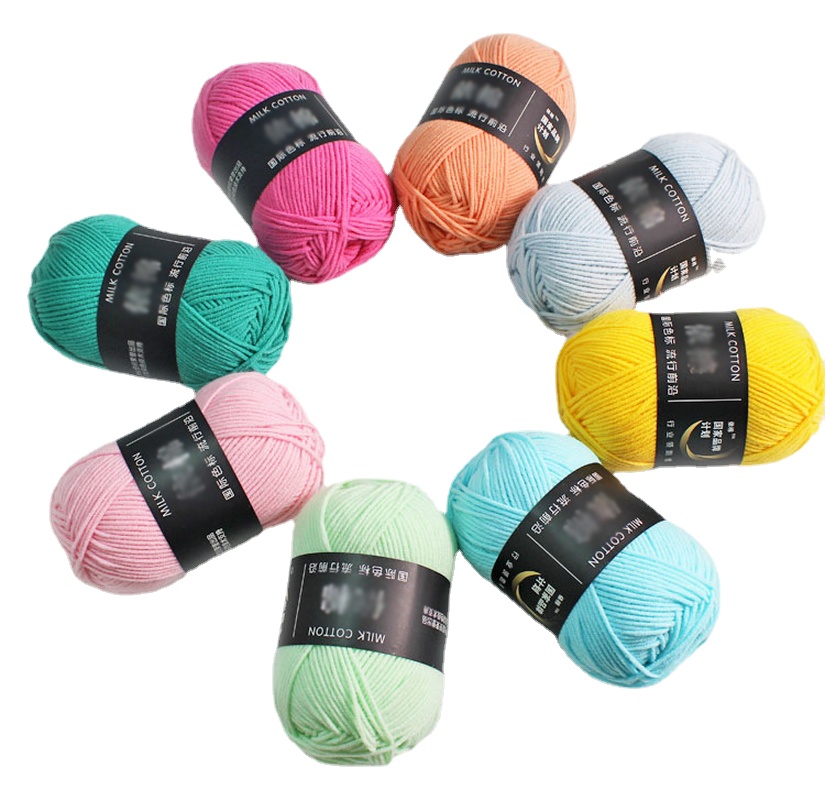 50g/roll 62 Colors Milk Cotton Yarn for...