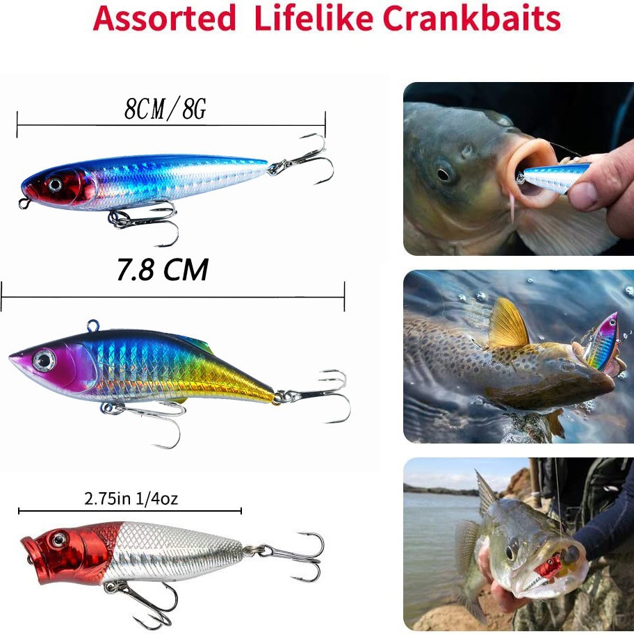 78 piezas Luya cebo traje popular cebo falso cebo traje de cebo de pesca Mino VIB lentejuelas de metal transfronterizo equipo de pesca especial