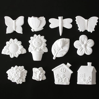 石膏娃娃涂色圣诞老人儿童画画diy涂色新款涂鸦彩绘陶瓷素坯批发