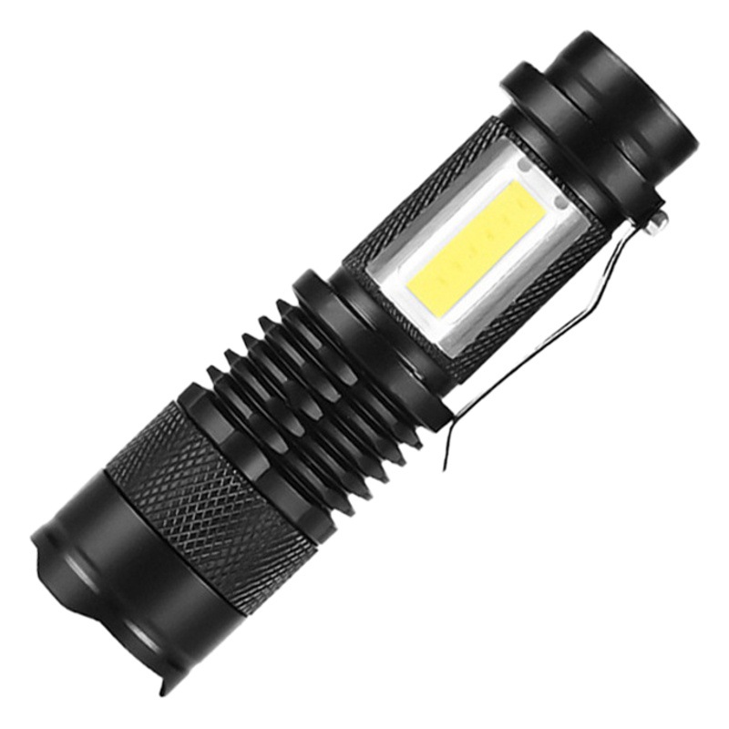 Nuevo mini linterna de aleación portátil UBS recargable telescópica zoom COB luz fuerte linterna al aire libre camping pequeña