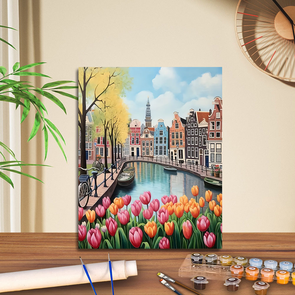 Transfronterizo jitdiy agente de pintura al óleo digital fabricantes al por mayor puestos de pintura al óleo artesanal pintura decorativa Amazon relleno de color
