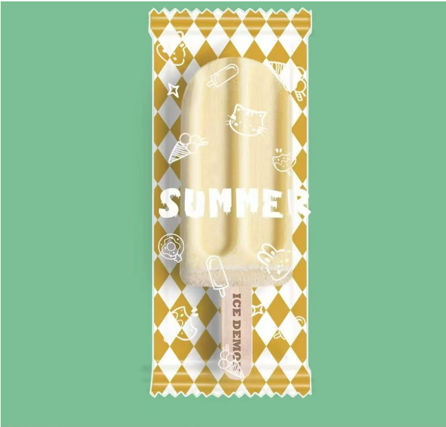 Bolsa de embalaje de paletas de hielo Bolsa de embalaje de helado grueso Bolsa de helado Helado varilla de madera Máquina de sellado Bolsa de plástico transparente