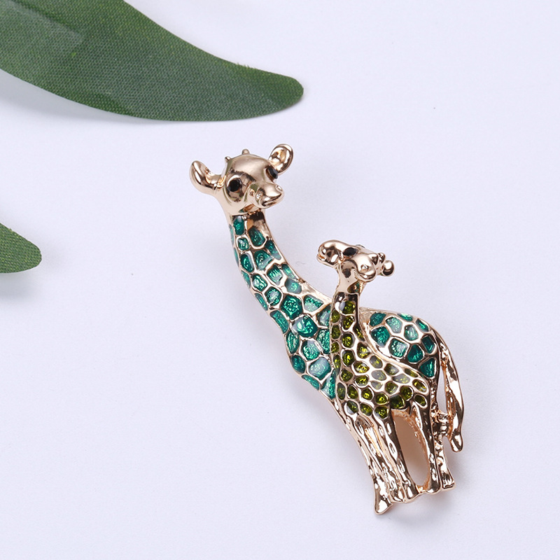 Exaggerated Pin Giraffe Alloy Enamel Women's Brooches display picture 8