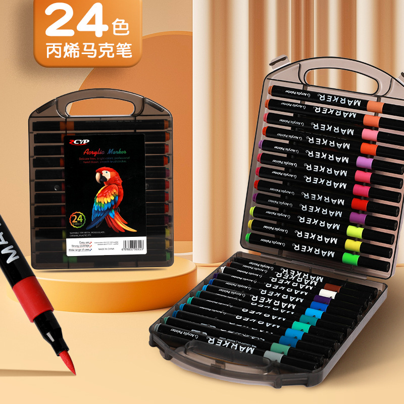 Lápiz de acrílico blando para niños, pintura de estudiantes auténtica, arte de graffiti, lápiz de color opaco barato