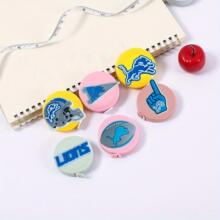 北欧风橄榄球雄狮队自动伸缩型软尺etsy家用便携皮尺卷尺可爱迷你