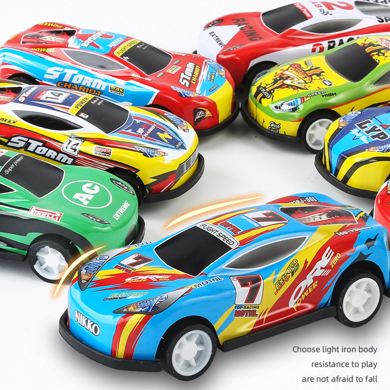 Aleación coche de hierro coche modelo de simulación de juguete para niños coche Tire hacia atrás coche puesto transfronterizo al por mayor TikTok