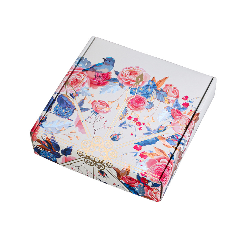 定制特硬飞机盒纸箱印刷logo双面白色飞机盒扣底盒衣物服饰包装盒