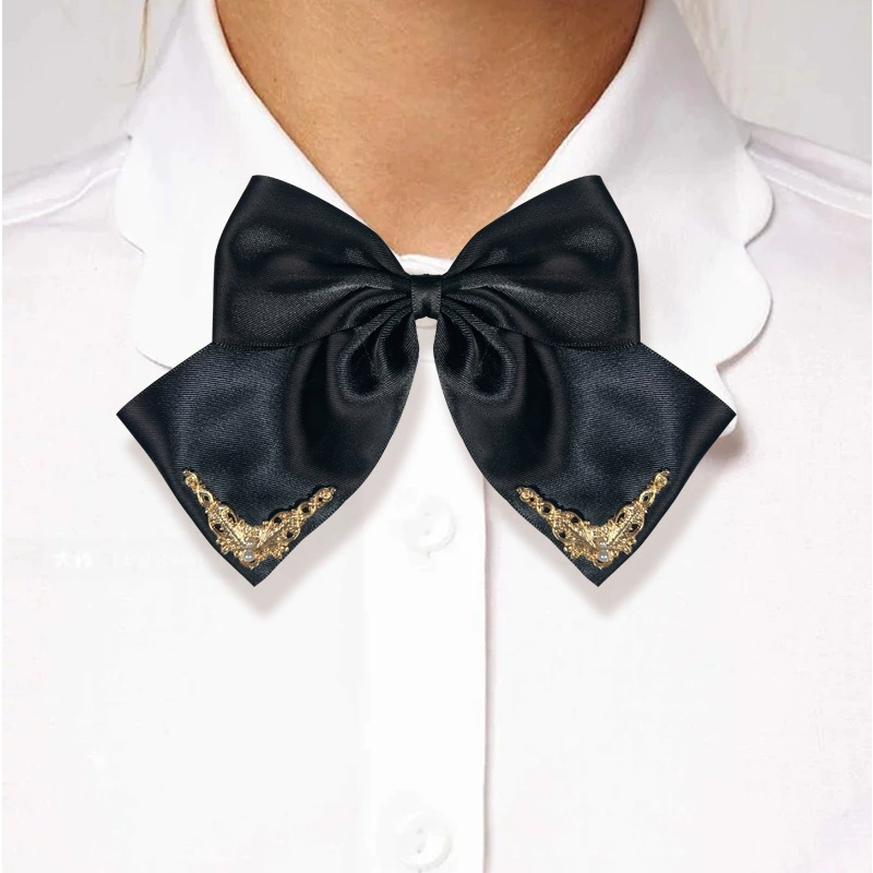 (Cross-border trading), retro brooch pearl with bow, shirt, bow tie, french style, high-quality style