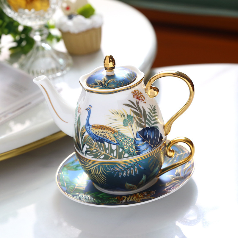 Creative bone china pot single cup pot suit European-style ceramic coffee pot afternoon tea pot one Cup gift box Creative bone china pot single cup pot suit European-style ceramic coffee pot afternoon tea pot one Cup gift box