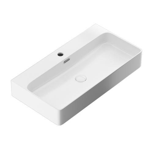 Extra-large ceramic console sink rectangular bathroom sink oversized face basin single wall-mounted console sink