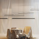 Dining room chandelier simple modern light luxury dining table bar lamp minimalist design sense led strip office chandelier