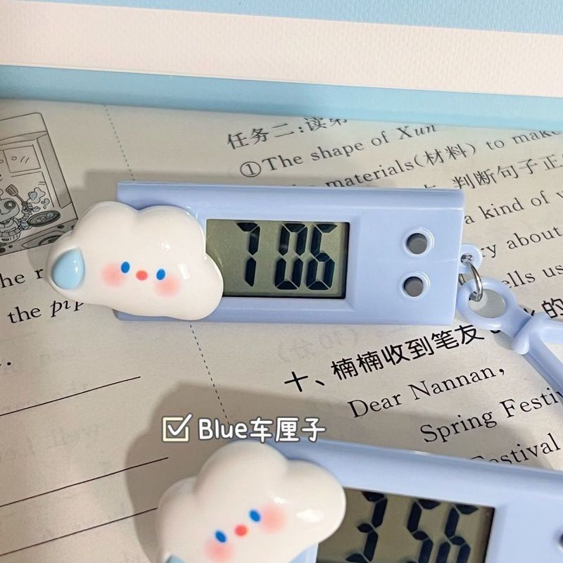 無言の雲の三角形の掛け時計の携帯型の学生の電子時計のデスクトップの試験のスケジュールの小型の静音|undefined