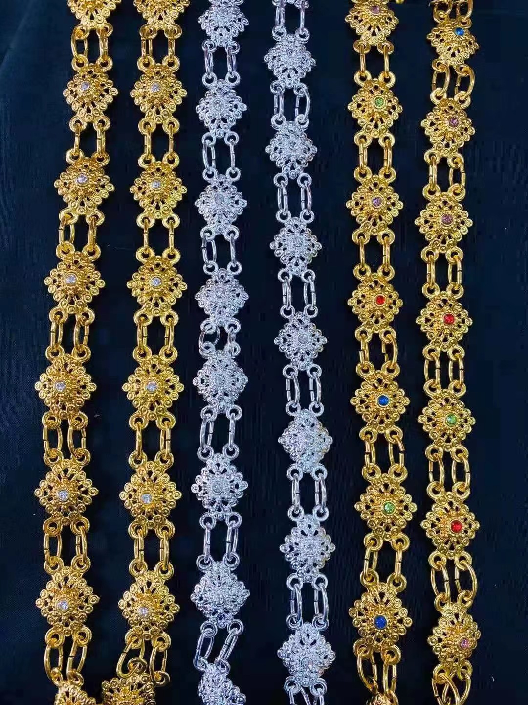 肩膀配带项链肩链泰国服装傣族裙子男女金银色云南少数民族亚